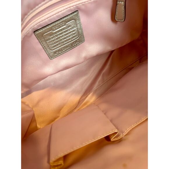 Coach Ashley White and Silver Leather Satchel Shoulder Bag F19247 - Picture 7 of 12